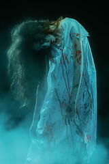 creepy zombie woman