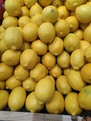 lemons on display in supermarkets