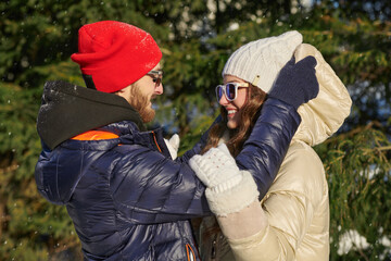Fototapeta premium couple walking outdoors