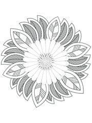 Forest flowers and leaves. Vector coloring book for adults and children. Hand-drawn illustration. Floral ornament is good for web, print, and stencil
Flowers Coloring Page 