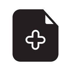Obraz premium Add Files Icon Solid Style