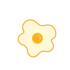 fried egg vector illustration