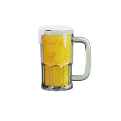 Ilustração copo de Chopp com espuma 3D