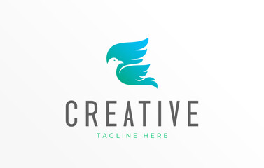 Flying Dove Pigeon Logo Design Template