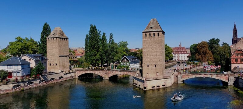 Barrage Vauban, Old Beautiful Historical Bridge in Strasbourg