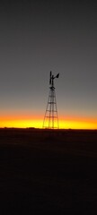 windmill at sunset