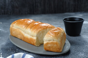 Fresh-baked homemade Hokkaido milk bread-Japanese soft and fluffy bread.