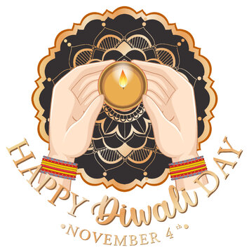 Happy Diwali Day Logo Design