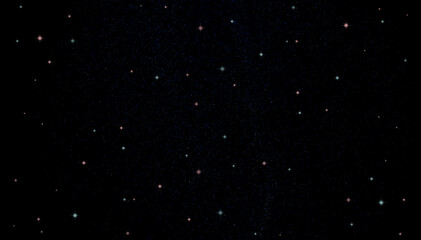 Illustrated milky way and starry night sky background.