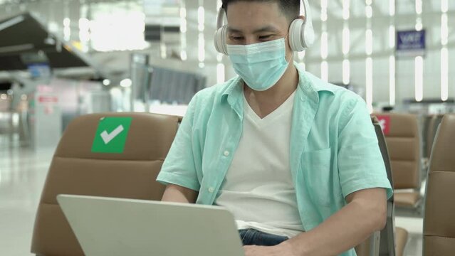 Man work outside and traveling at terminal. Man working for different companies at different times rather than being permanently employed by one company.