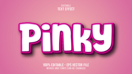 3d pinky editable text effect template