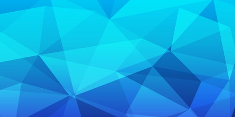 Fototapeta premium Abstract blue triangle background