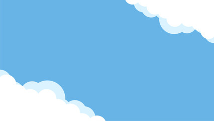 simple sky background with cloud border