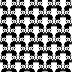 Seamless pattern with cute elephant, Creative childish texture. Great for fabric, textile Vector Illustration.