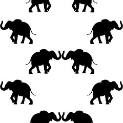 Seamless pattern with cute elephant, Creative childish texture. Great for fabric, textile Vector Illustration.