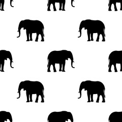 Seamless pattern with cute elephant, Creative childish texture. Great for fabric, textile Vector Illustration.