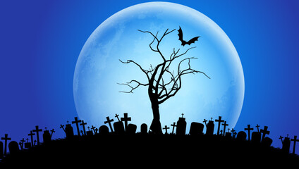 Hellowen blue sky background