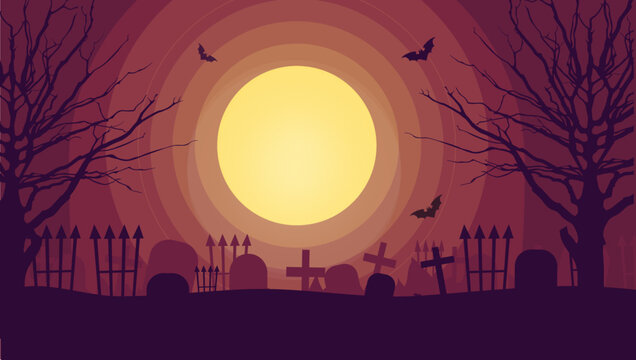Hellowen flat design background