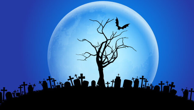 Hellowen blue sky background
