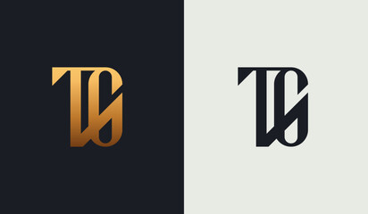 Initial TG GT T G Monogram Logo Template. Initial Based Letter Icon Logo