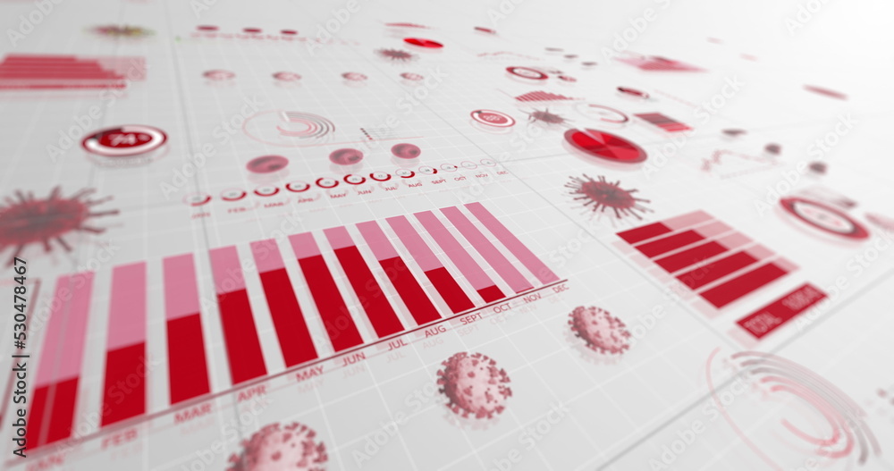 Poster image of coronavirus statistical data processing