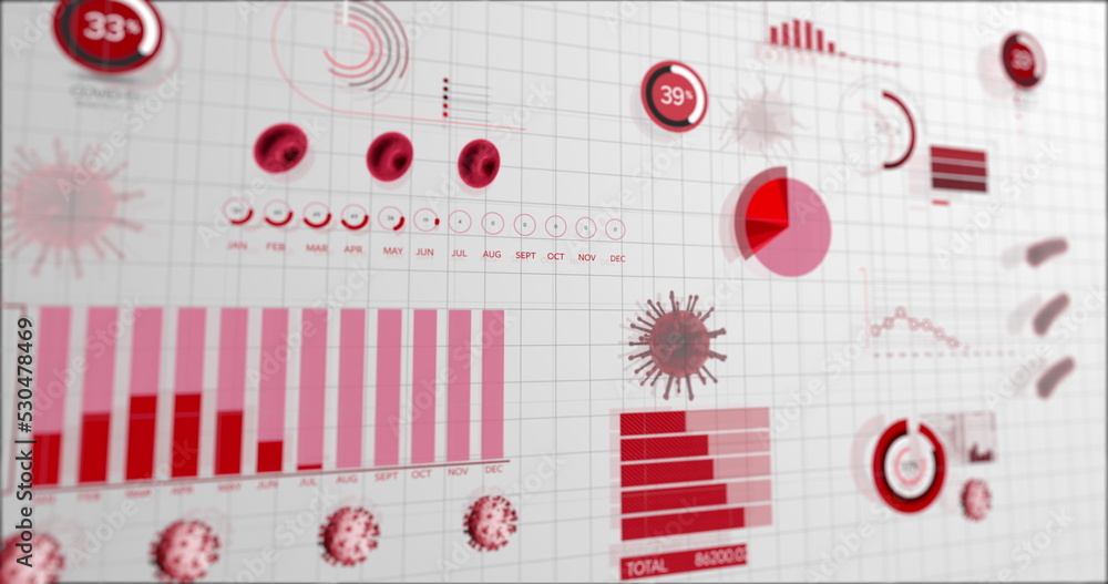 Poster image of coronavirus statistical data processing