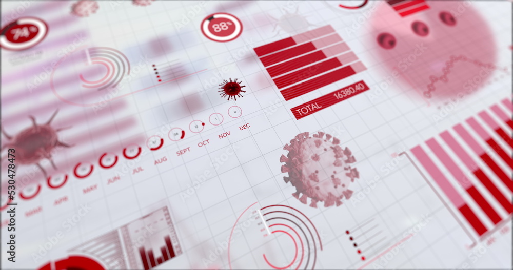 Poster image of coronavirus statistical data processing