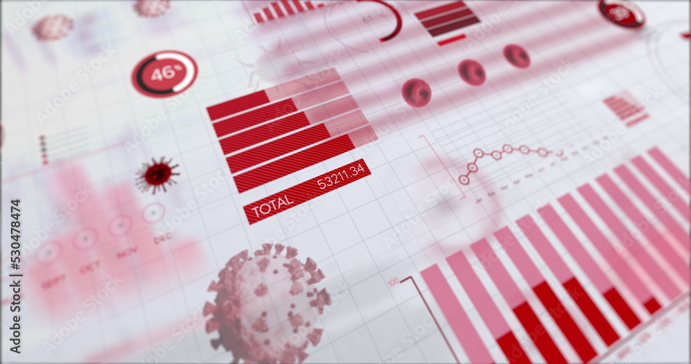 Poster image of coronavirus statistical data processing