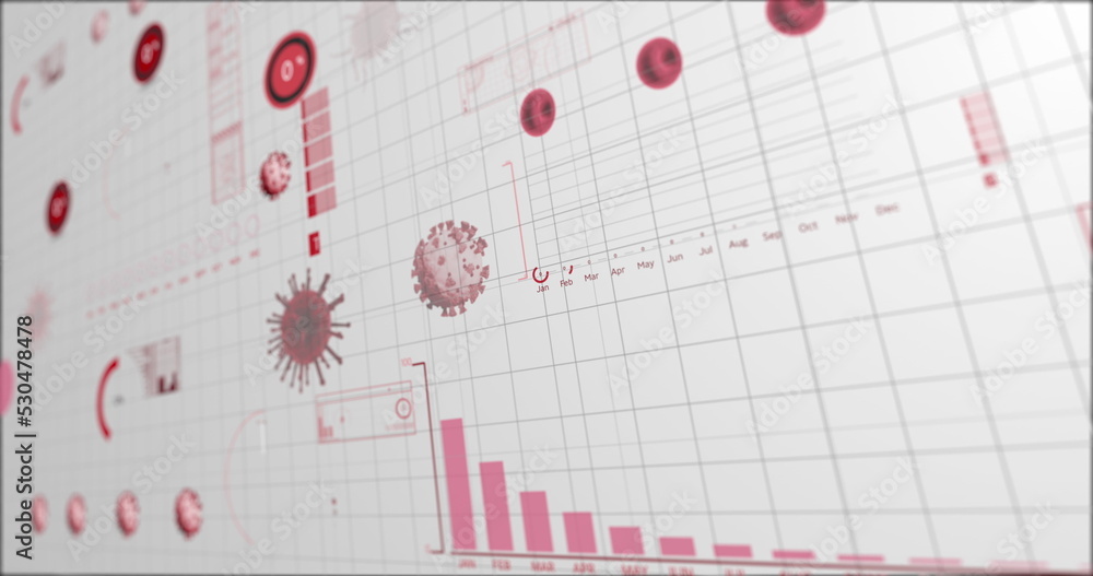 Poster image of coronavirus statistical data processing