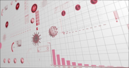Image of coronavirus statistical data processing