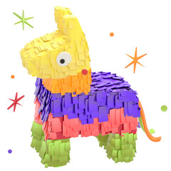 Pinata horse 3D illustration