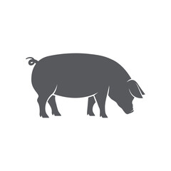 Pig pictogram icon vector. Vector illustration of pig silhouette. pork vector icon. Vector illustration	
