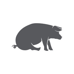 Pig pictogram icon vector. Vector illustration of pig silhouette. pork vector icon. Vector illustration	
