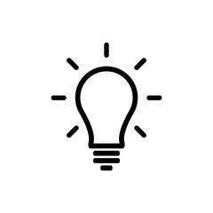 light bulb icon vector design minimalist