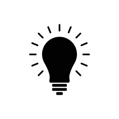 light bulb icon vector design minimalist