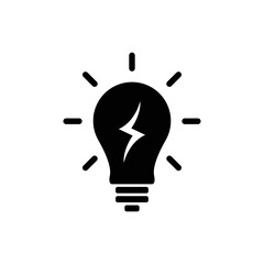 light bulb icon vector design minimalist