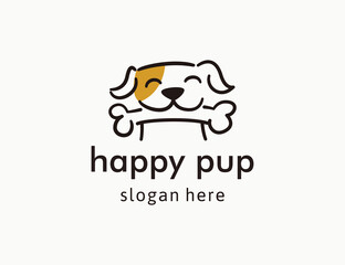 Cute dog logo design for pet store