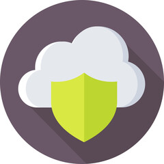 Cloud Security Colored Vector Icon