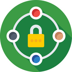 Digital Security Colored Vector Icon 