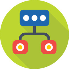 Hierarchy Colored Vector Icon