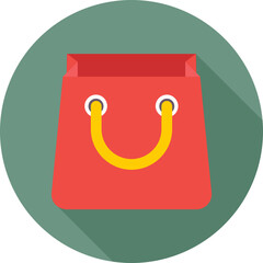 Shopping Bag Colored Vector Icon