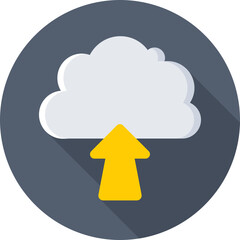 Cloud Upload Colored Vector Icon