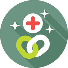 Obraz premium Add Link Colored Vector Icon