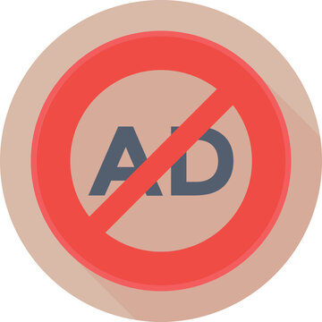 Adblock Colored Vector Icon