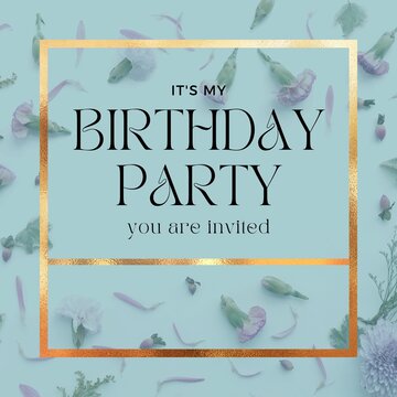 Happy birthday party invitation card design