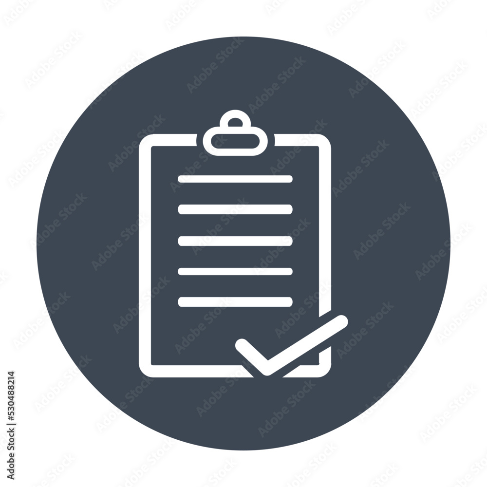 Poster tasks. clipboard icon. task done. signed approved document icon.