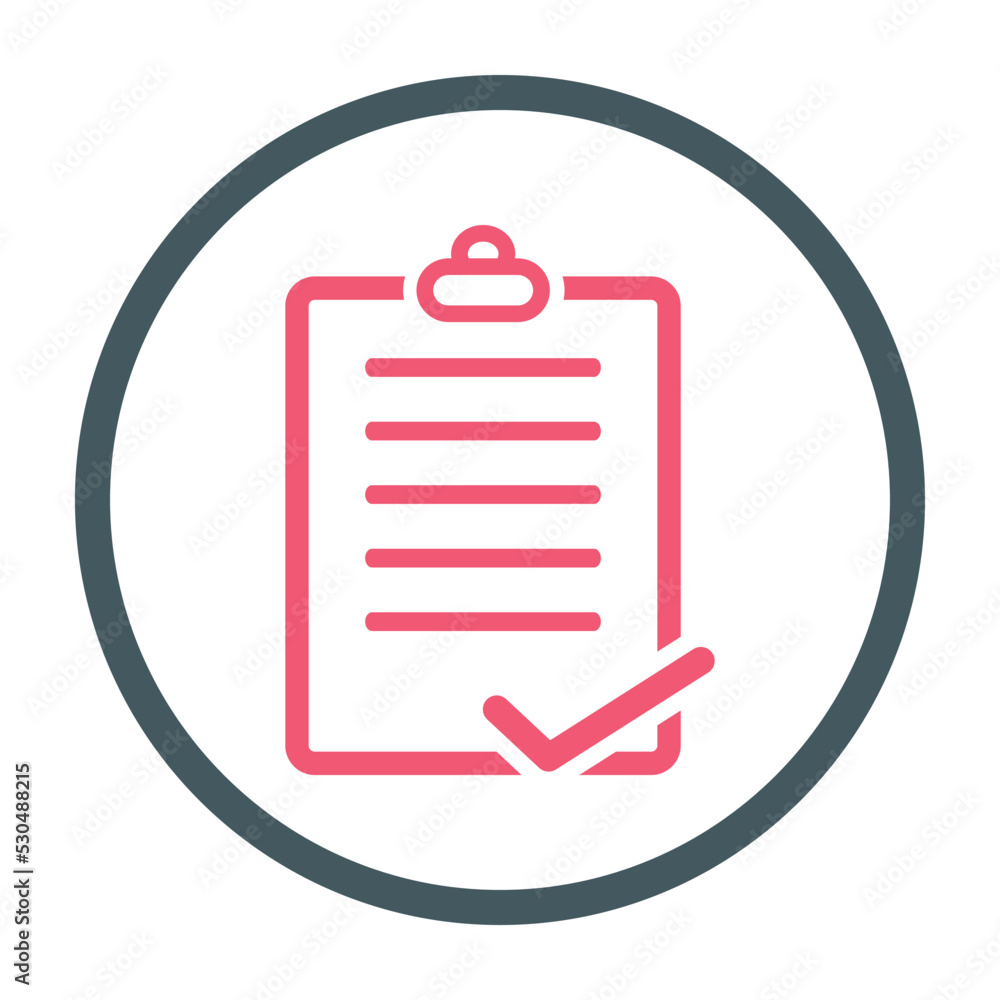 Poster tasks. clipboard icon. task done. signed approved document icon.
