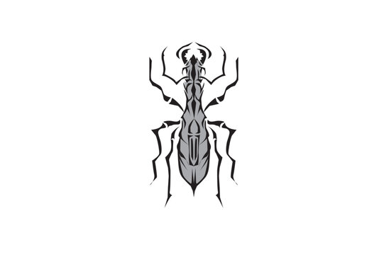 insect tribal tattoo