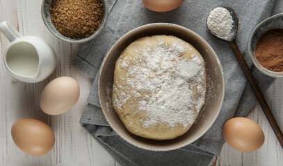 Preparing dough for baking