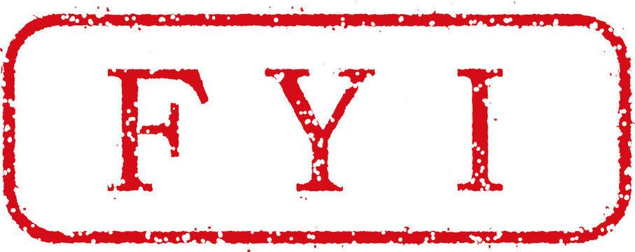 business stamp illustration "F Y I" / png